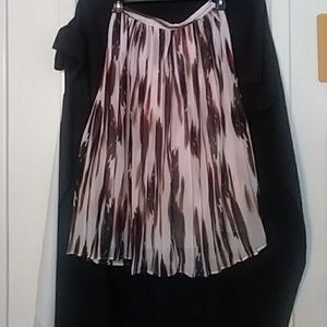 Multi-print knee length skirt